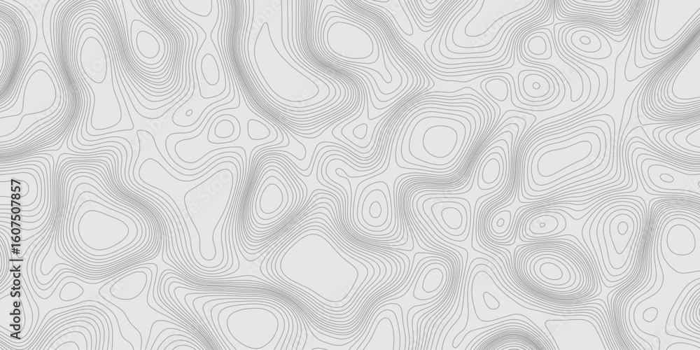 Poster modern design with contour abstract map relief line grey pattern with seamless topography background