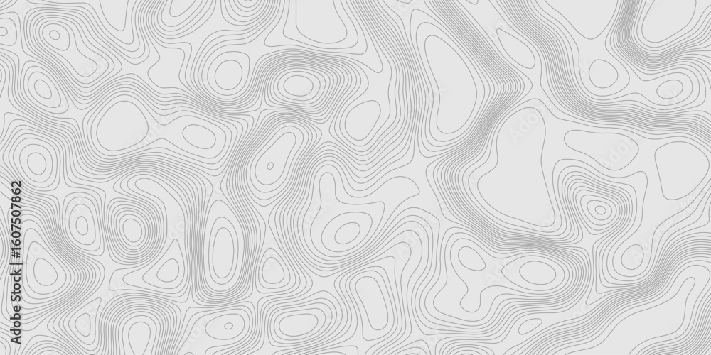 Poster modern design with contour abstract map relief line grey pattern with seamless topography background