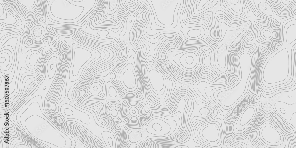 Poster modern design with contour abstract map relief line grey pattern with seamless topography background