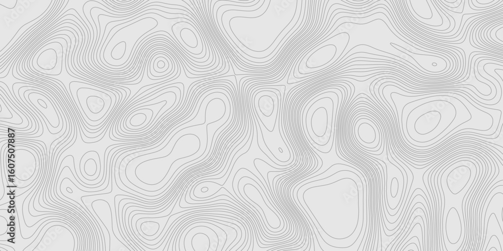 Poster modern design with contour abstract map relief line grey pattern with seamless topography background