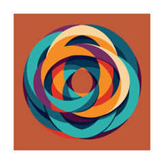 3D Orbiting Circles Creating Abstract Optical Illusion