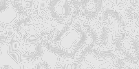 Modern design with contour abstract map relief line grey pattern with seamless topography background, geographic mountain relief abstract lines grey landscape design texture wavy curve shapes.