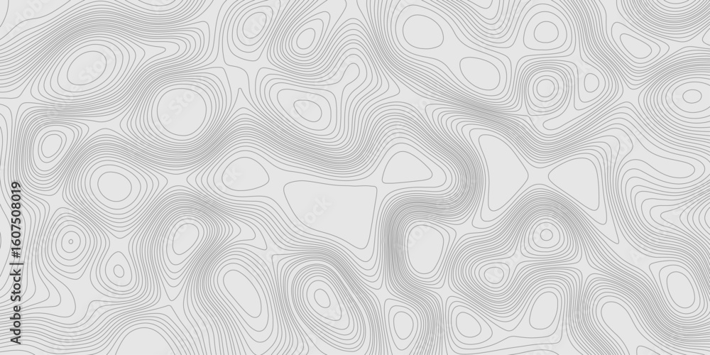 Poster modern design with contour abstract map relief line grey pattern with seamless topography background