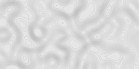 Modern design with contour abstract map relief line grey pattern with seamless topography background, geographic mountain relief abstract lines grey landscape design texture wavy curve shapes.
