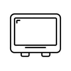 Smart TV Outline Vector Icon 