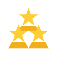 Obraz premium Stacked Gold Stars Award Symbol Illustration