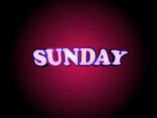text effect, sunday text design, background 
