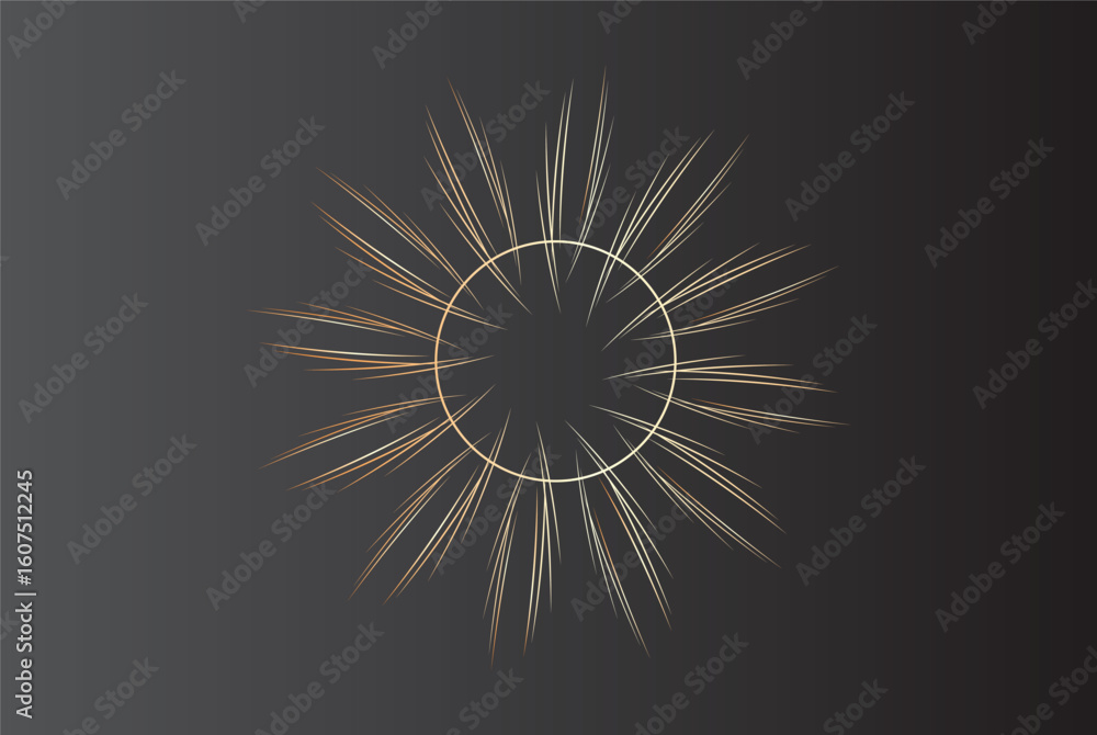 Poster abstract geometric color lines pattern on black background. elegant dark color with textured modern 