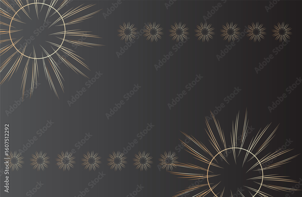 Poster abstract geometric color lines pattern on black background. elegant dark color with textured modern 
