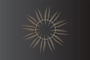 Obraz premium Abstract geometric color lines pattern on black background. Elegant dark color with textured modern design 