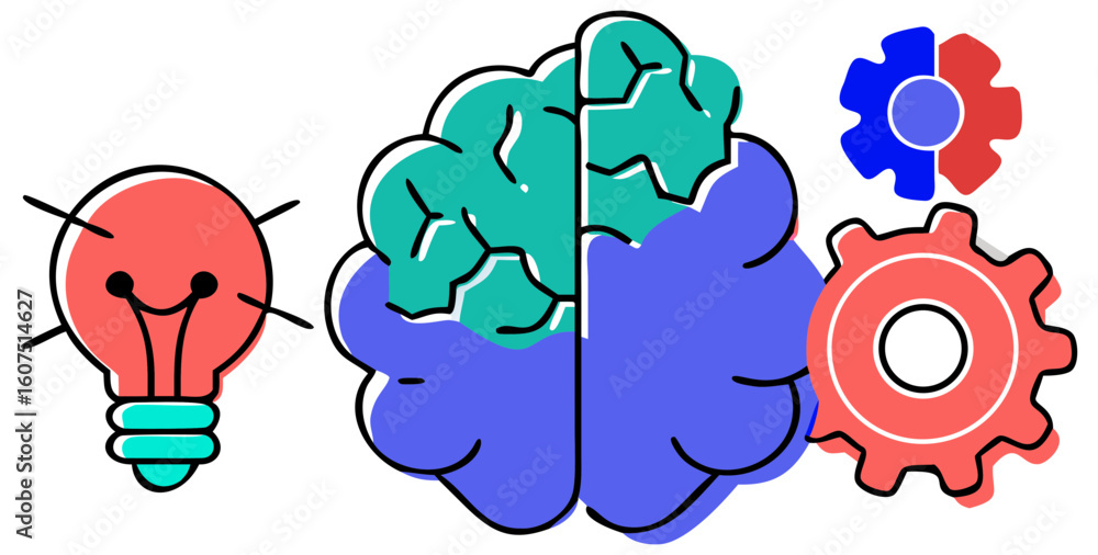 Poster brainstorming idea generation concept creativity intelligence innovation solution thinking process g