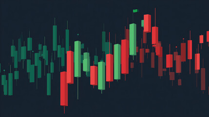 Stock market trends analysis financial data visualization candlestick charts digital environment macro perspective investment insights