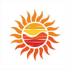 Retro Sun Zen Brushstroke T-Shirt Graphic