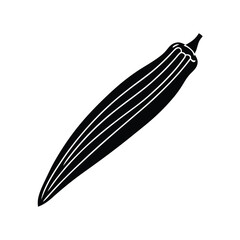 vector illustration of an okra silhouette