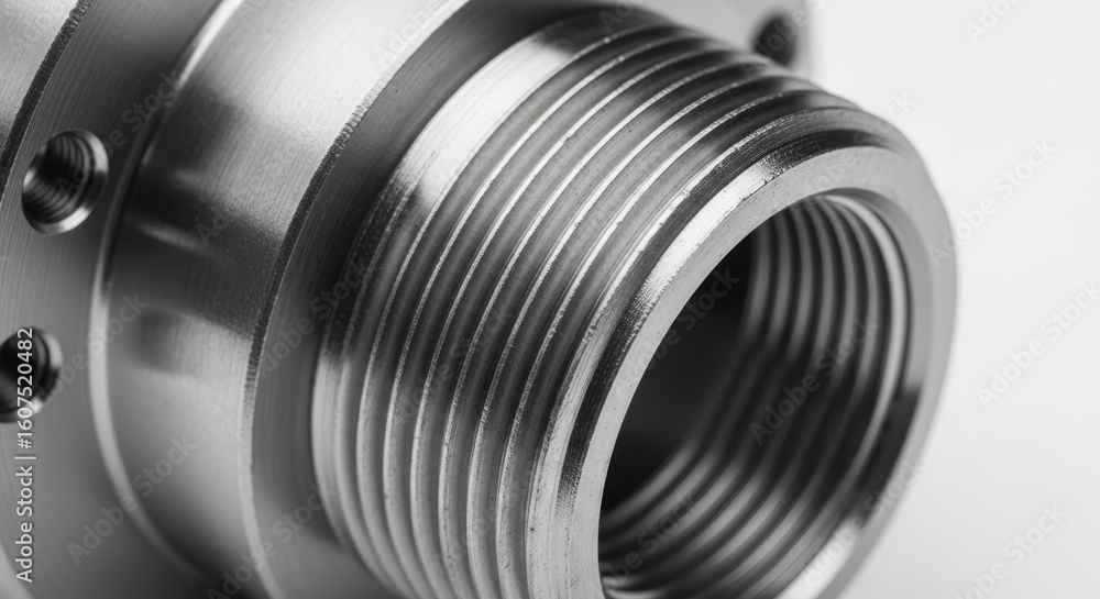 Poster precision machined metal part - close-up of a precisely engineered metal component, showcasing intri