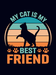 Custom cat tshirt design vector design for Prints, Fashion Clothing, Posters, Tote Bags, Mugs, For Black Background
