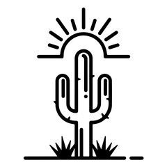 “A serene portrait of a solitary cactus bathed in warm desert light, symbolizing endurance, solitude, and the quiet elegance of nature’s resilience.”