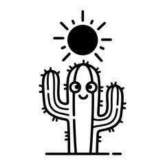 “A serene portrait of a solitary cactus bathed in warm desert light, symbolizing endurance, solitude, and the quiet elegance of nature’s resilience.”