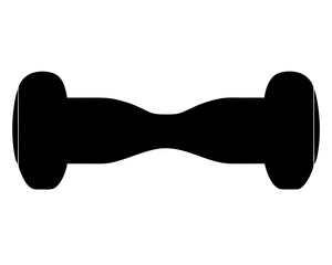 Black Silhouette of a SelfBalancing Scooter, also Known as Hoverboard