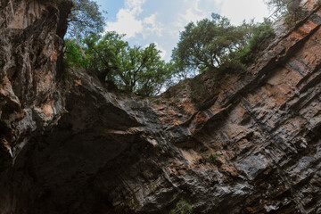 Cave Interior Geological Layers