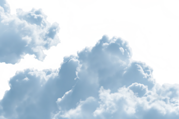 Fluffy clouds isolated on white background isolated on a transparent background