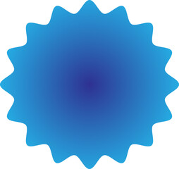 Abstract Blue Burst Graphic Element