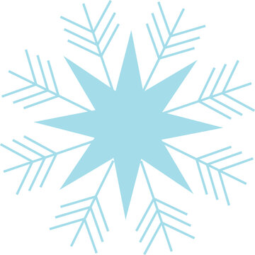 Simple Geometric Snowflake Illustration