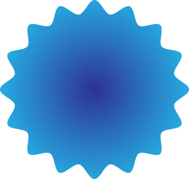 Abstract Blue Burst Graphic Element