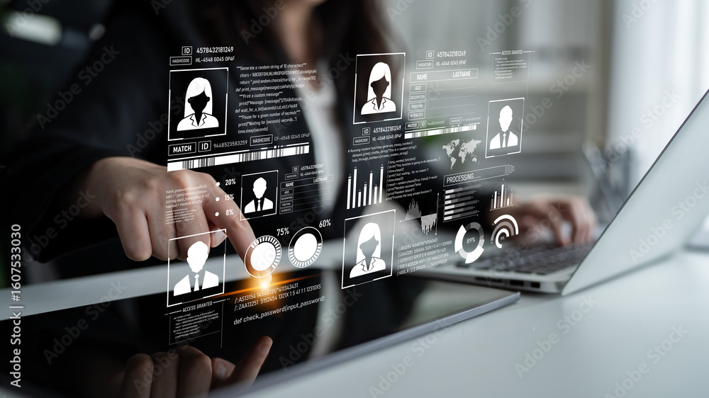 Poster id security ensures personal data protection with secure login systems, digital identity safeguards,