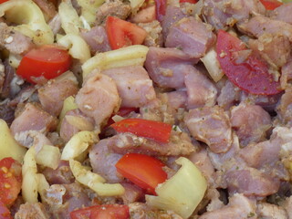 Raw food for lunch preparation