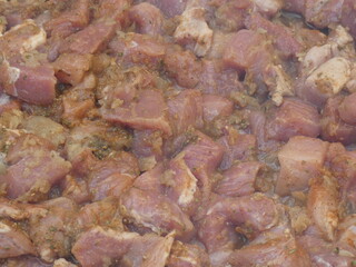 Raw food for lunch preparation