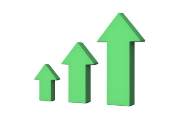 Ascending Arrows: A visual representation of growth and progress, featuring three green arrows of increasing size, pointing upwards. The arrows symbolize development, advancement.