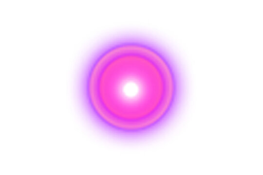 Glowing purple and pink energy orb Lens Flare PNG isolated on transparent background