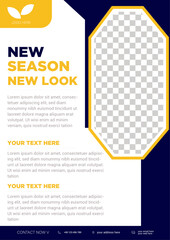 Modern Promotional Flyer Template for Fashion or Product Launch with Bold Yellow Theme