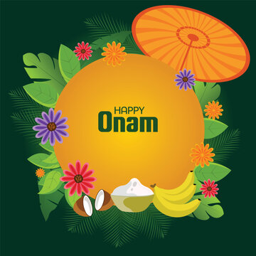 vector illustration of onam