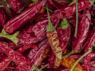 chili slide dry red on the table seasoning, spicing up food