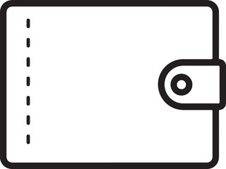 Simple Wallet Outline Logo On White Background For Fintech Branding