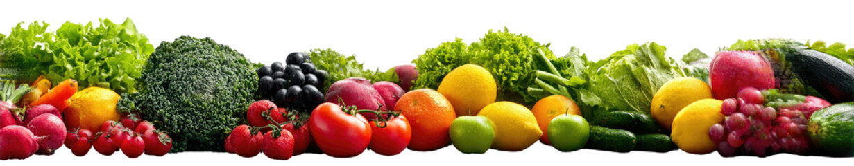 Fresh fruits and vegetables assortment