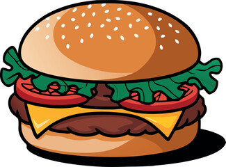 Burger logo symbol vector Art, Icons, and Graphics for Designers