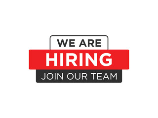 We are hiring for exciting opportunities, apply today and find your dream job with our growing organization