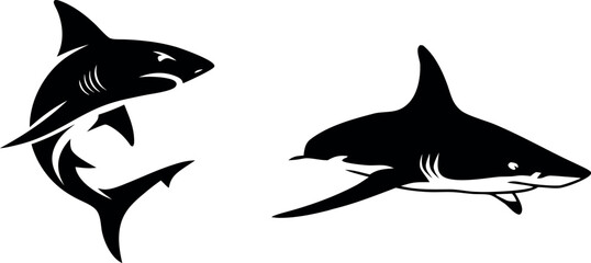 Shark logo symbol vector Art, Icons, and Graphics for Designers