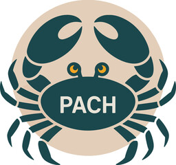 Naklejka premium crab logo icon flat art design royalty free image premium quality