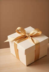 3d gift box with ribbon
