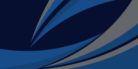 Vector blue line background curve element with black space for text and message design, overlapping layers