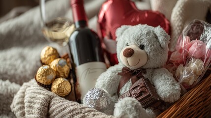 Romantic gift basket