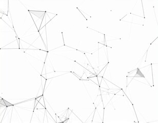 Obraz premium A complex network of interconnected lines and nodes against a clean white background