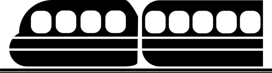 monorail train transport icon