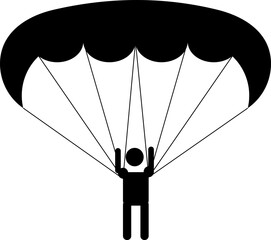 parachute skydiver icon