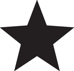 Bold Black Star Illustration Shining Brightly a Classic Symbol of Success Achievement and Excellence Isolated on White Background