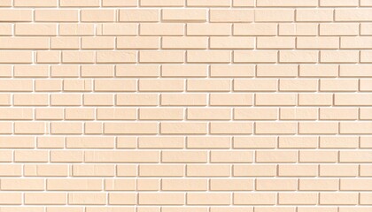 Obraz premium Beige brick wall, uniform rectangular pattern